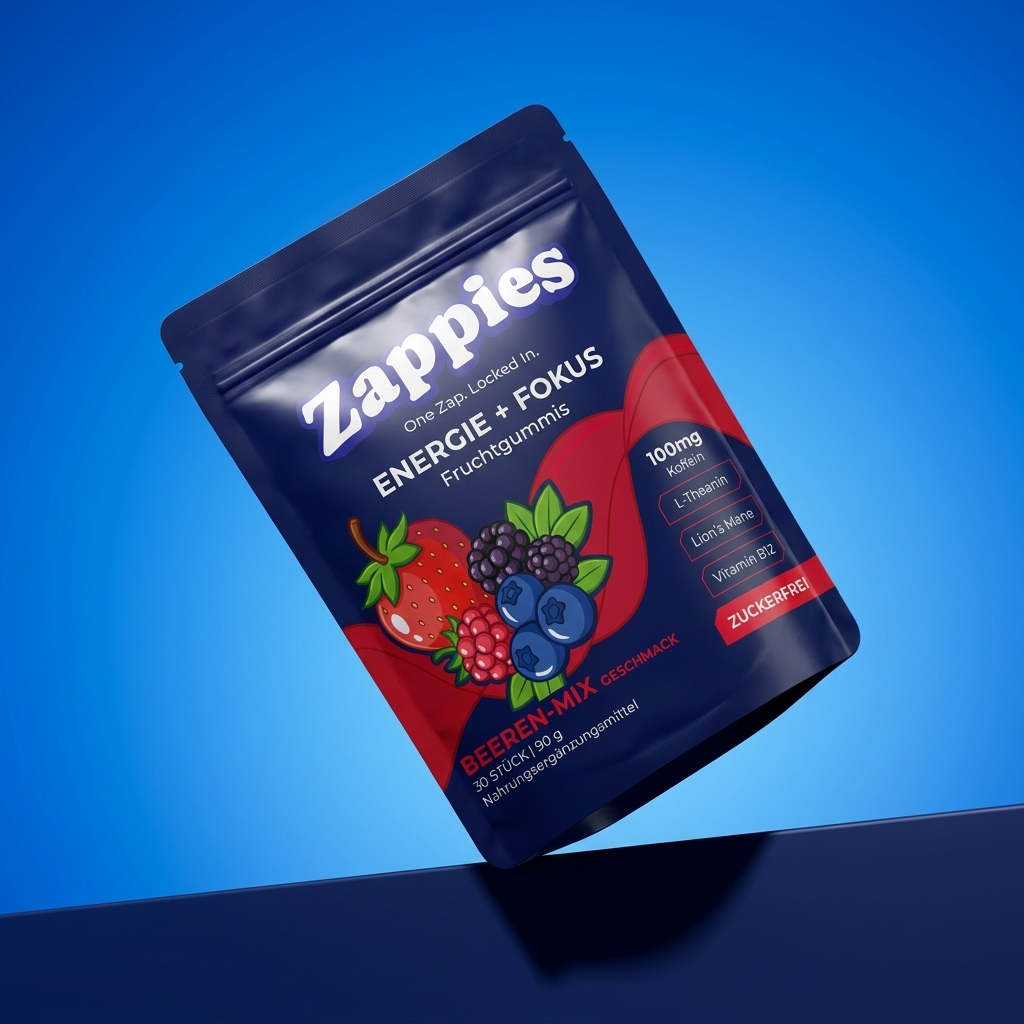 Zappies Energie + Fokus Fruchtgummis, Beeren Mix
